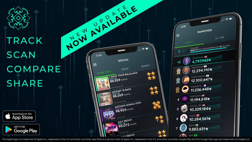 StepManiaX companion app for iOS/Android